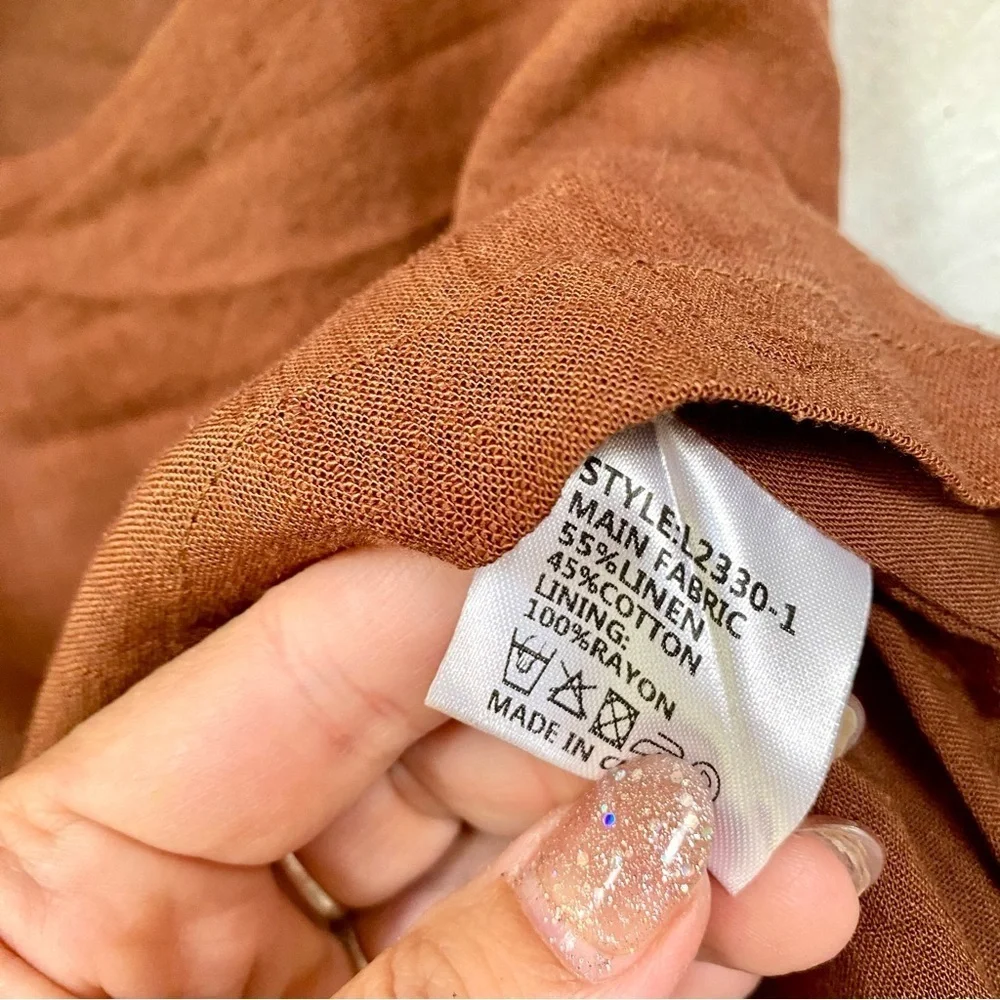 Anthropologie LOST IN LUNAR CELESTE Linen TOP - Picture 11 of 12